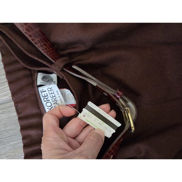 Koret Career Wool Pleated Midi A Line Skirt Vintage. Still With Tag! Sz 12 - Picture 8 of 11